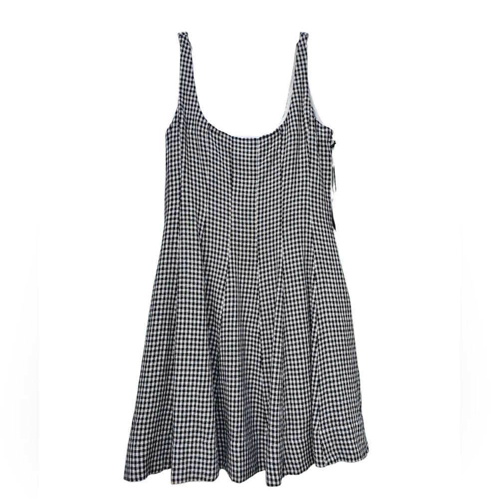 NWT Bailey 44 Linen Blend Gingham Fit & Flare Dress - Picture 2 of 13